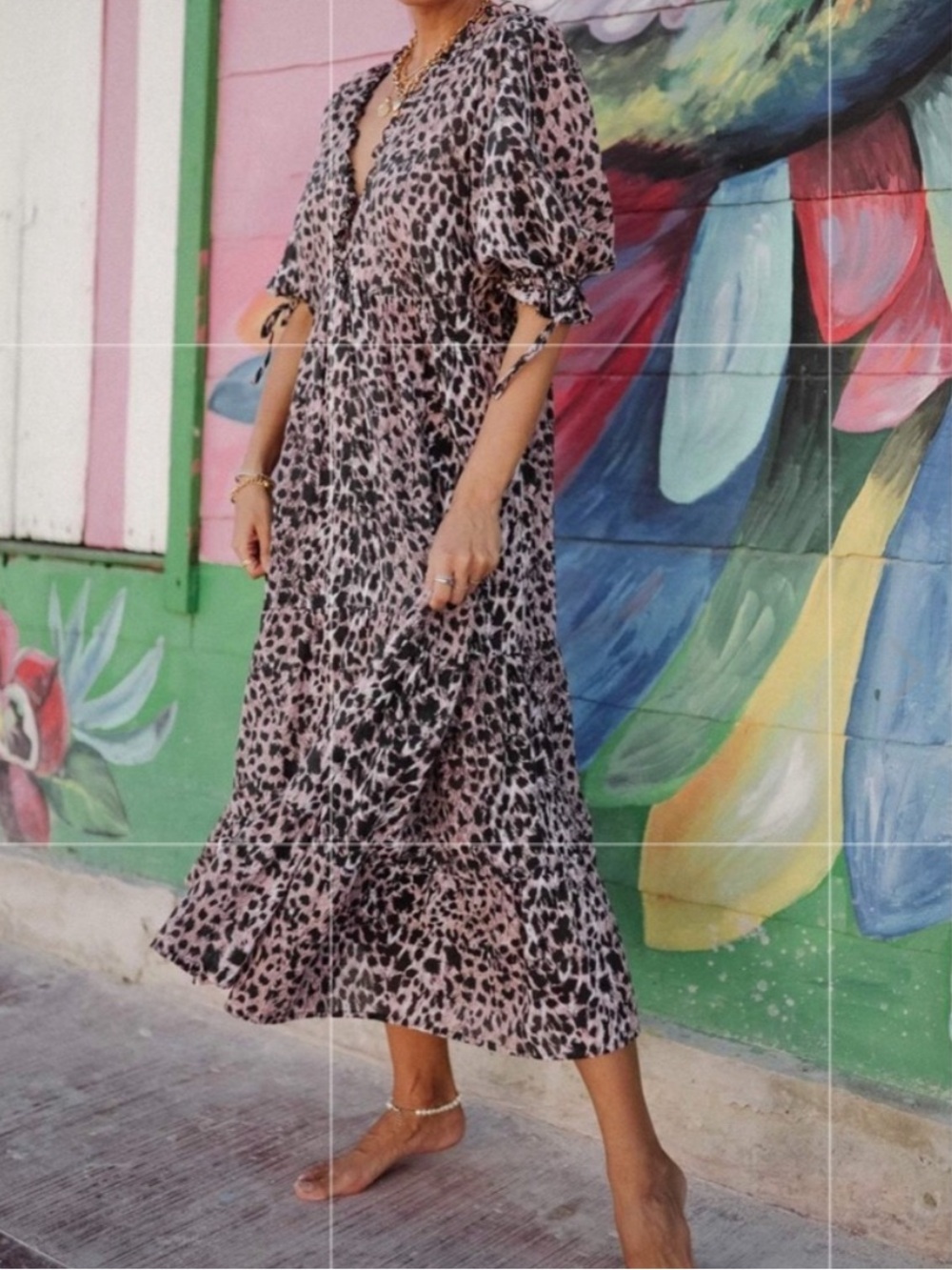 Auguste The Label Wild Leopard Piper Midi Dress 4